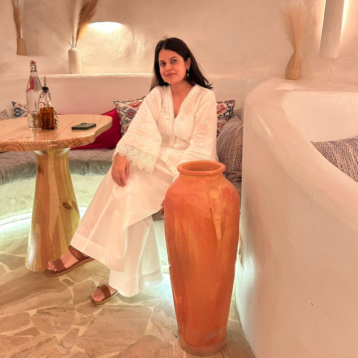 Best seller 
using white embroidered cotton for kameez with detailing work on sleeves and neck.