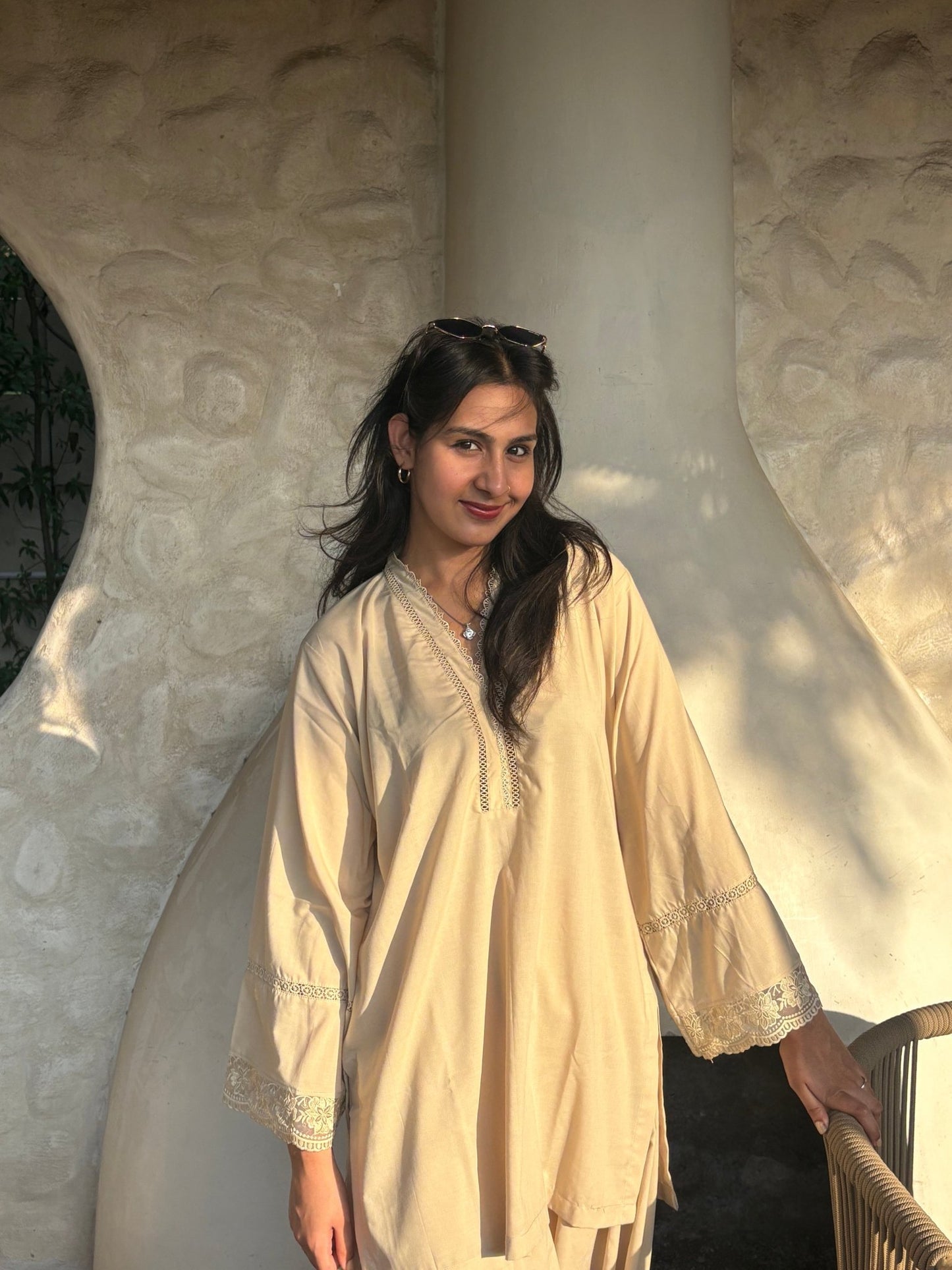 Haseena Beige Farshi set - The Khushnuma