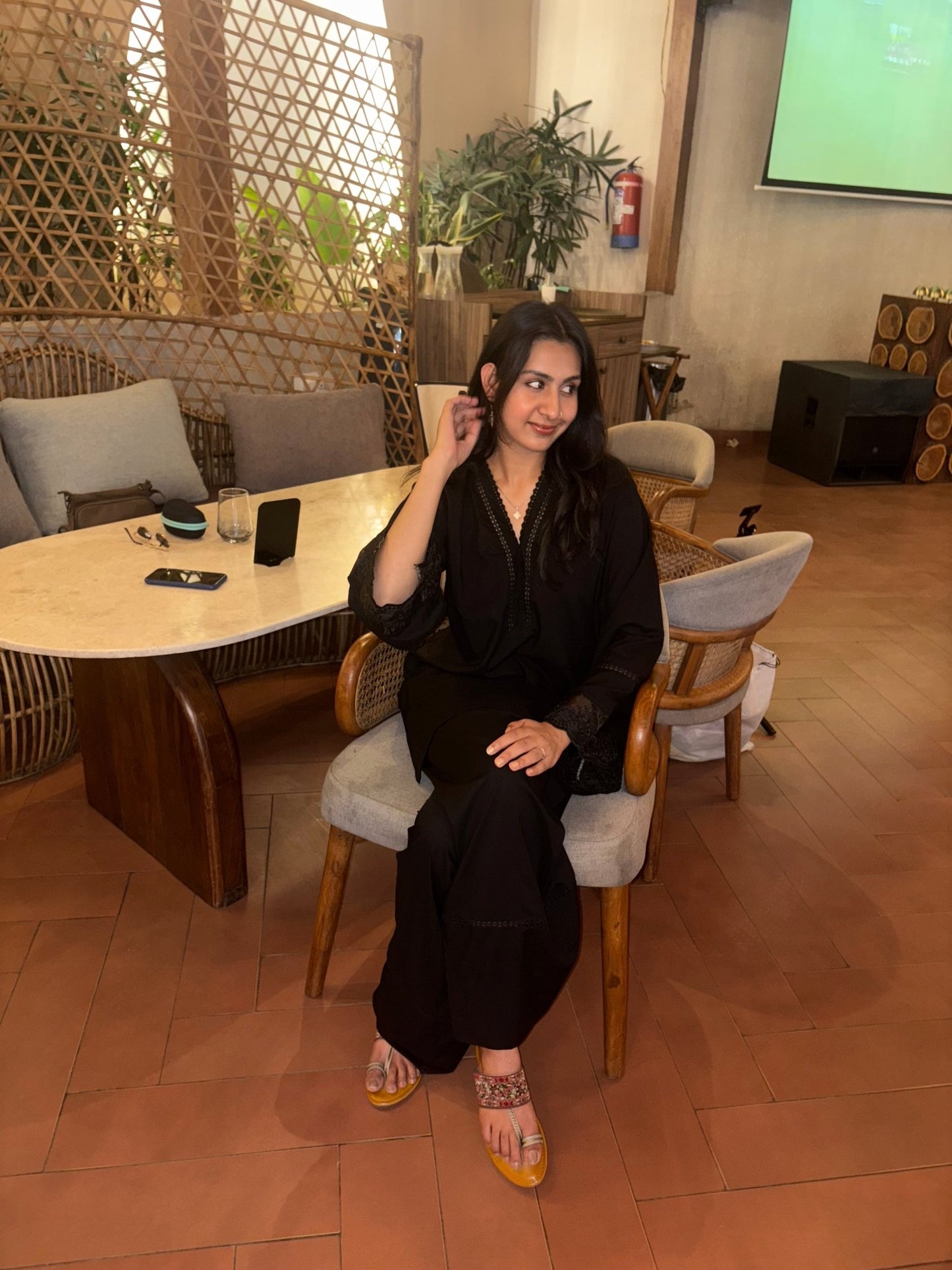 Haseena Black Farshi set - The Khushnuma
