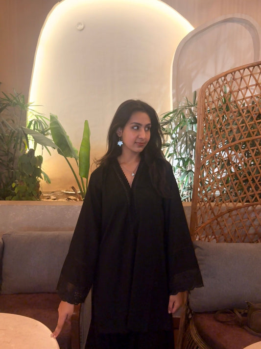 Haseena Black Farshi set - The Khushnuma