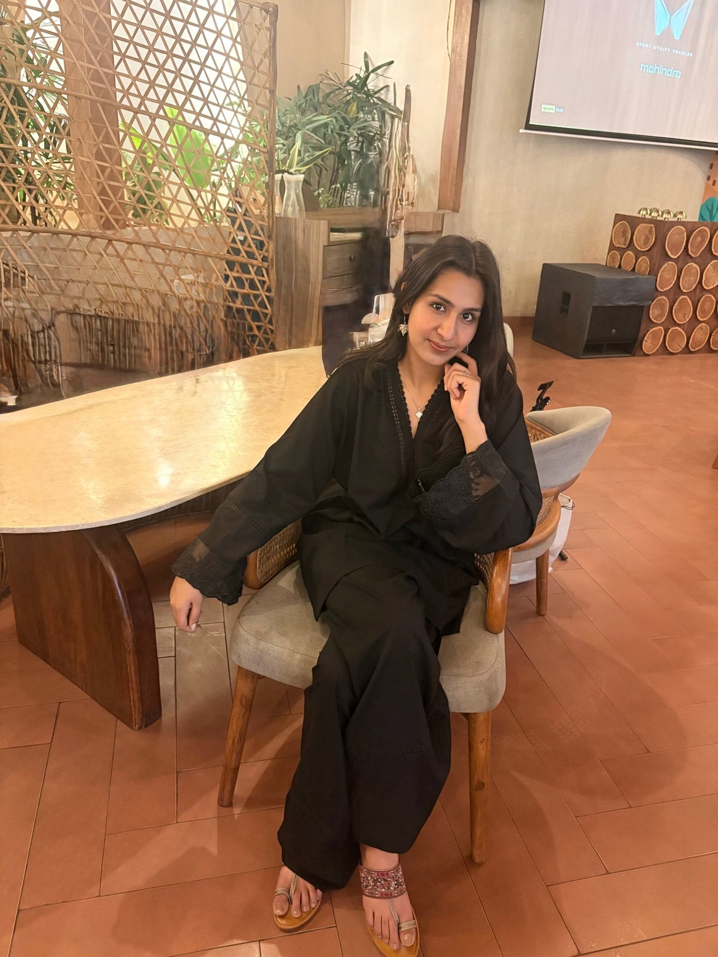 Haseena Black Farshi set - The Khushnuma