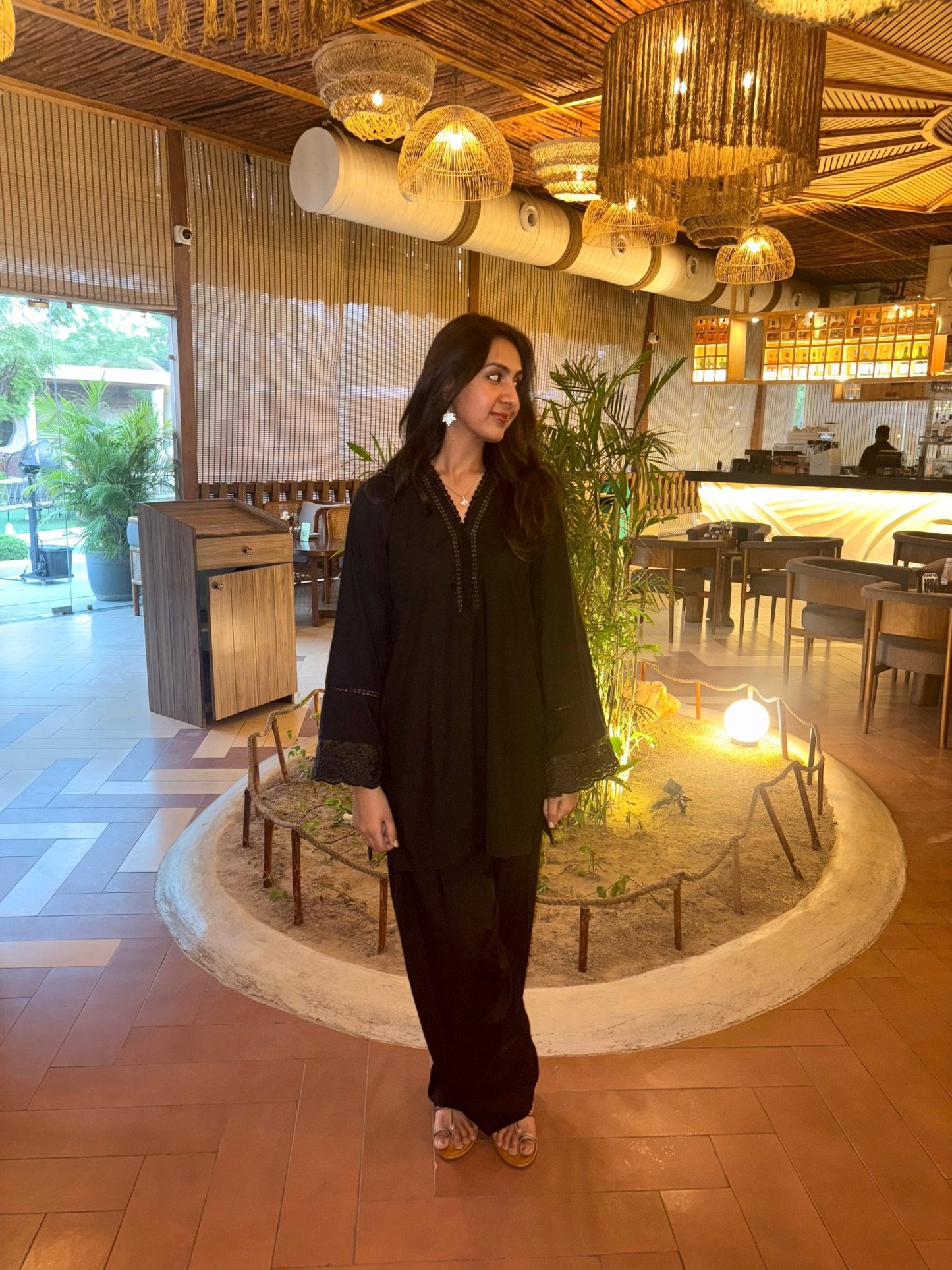 Haseena Black Farshi set - The Khushnuma