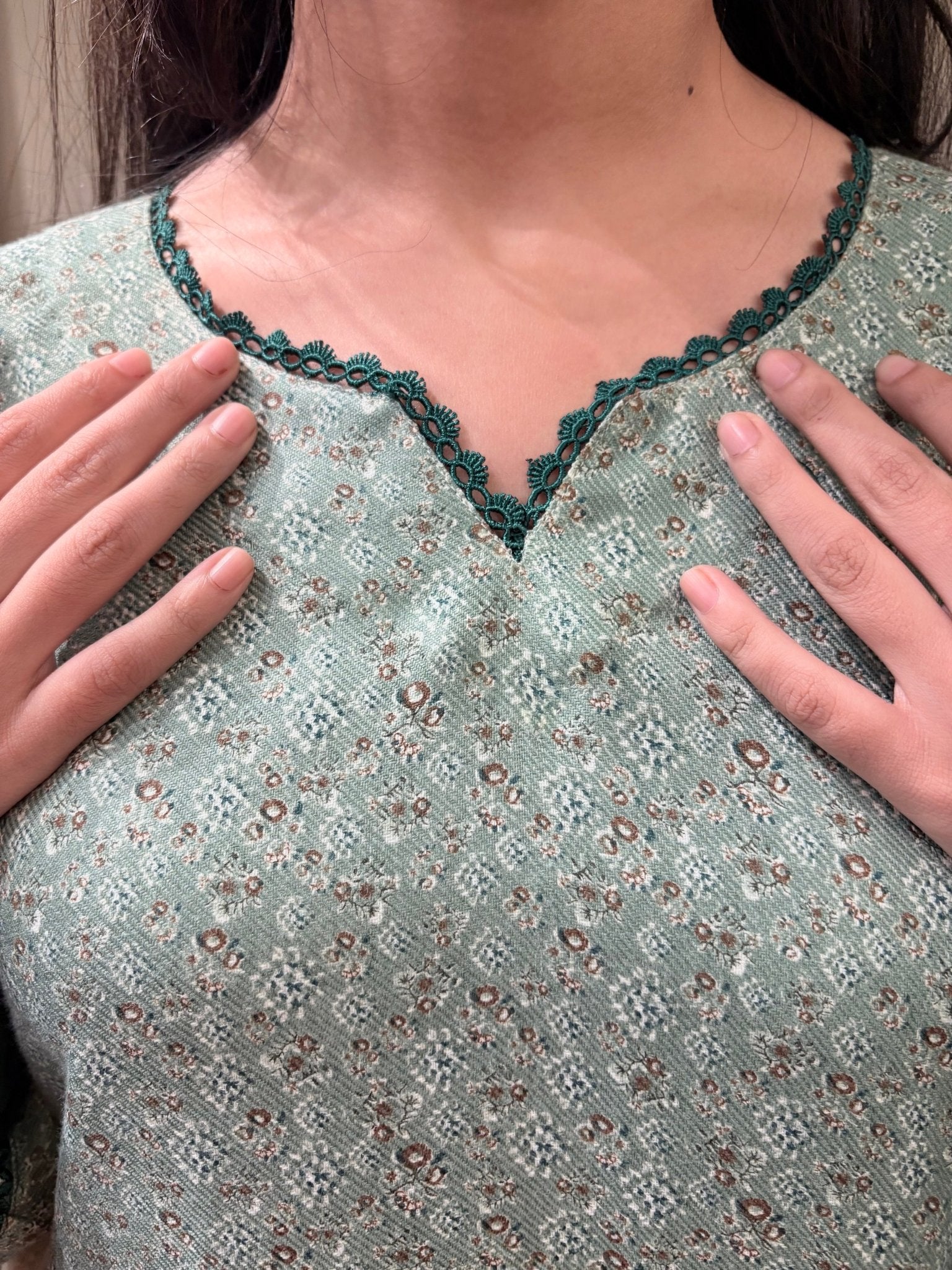 Hayat Green Kaftaan (Limited Edition) - The Khushnuma