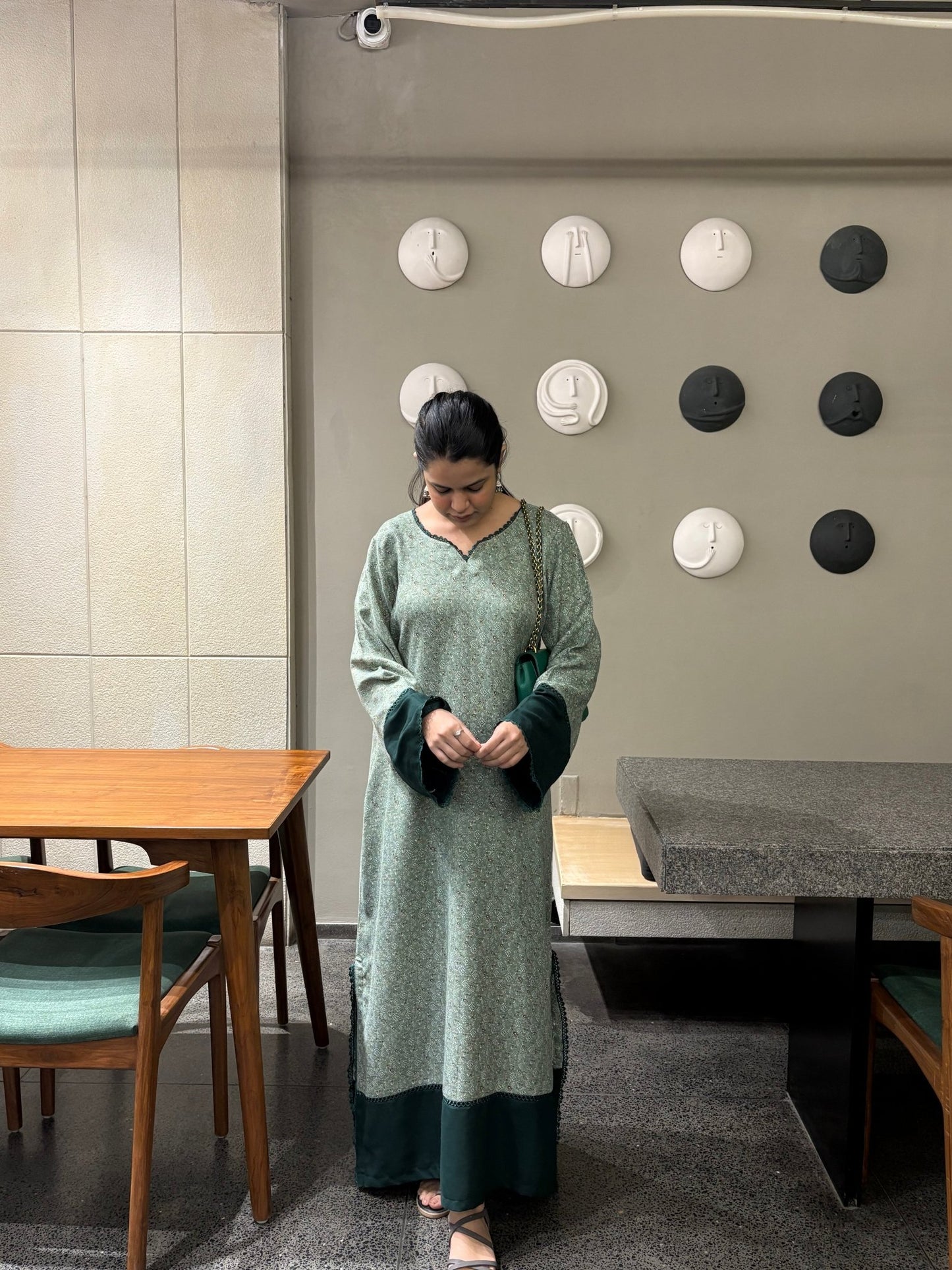 Hayat Green Kaftaan (Limited Edition) - The Khushnuma