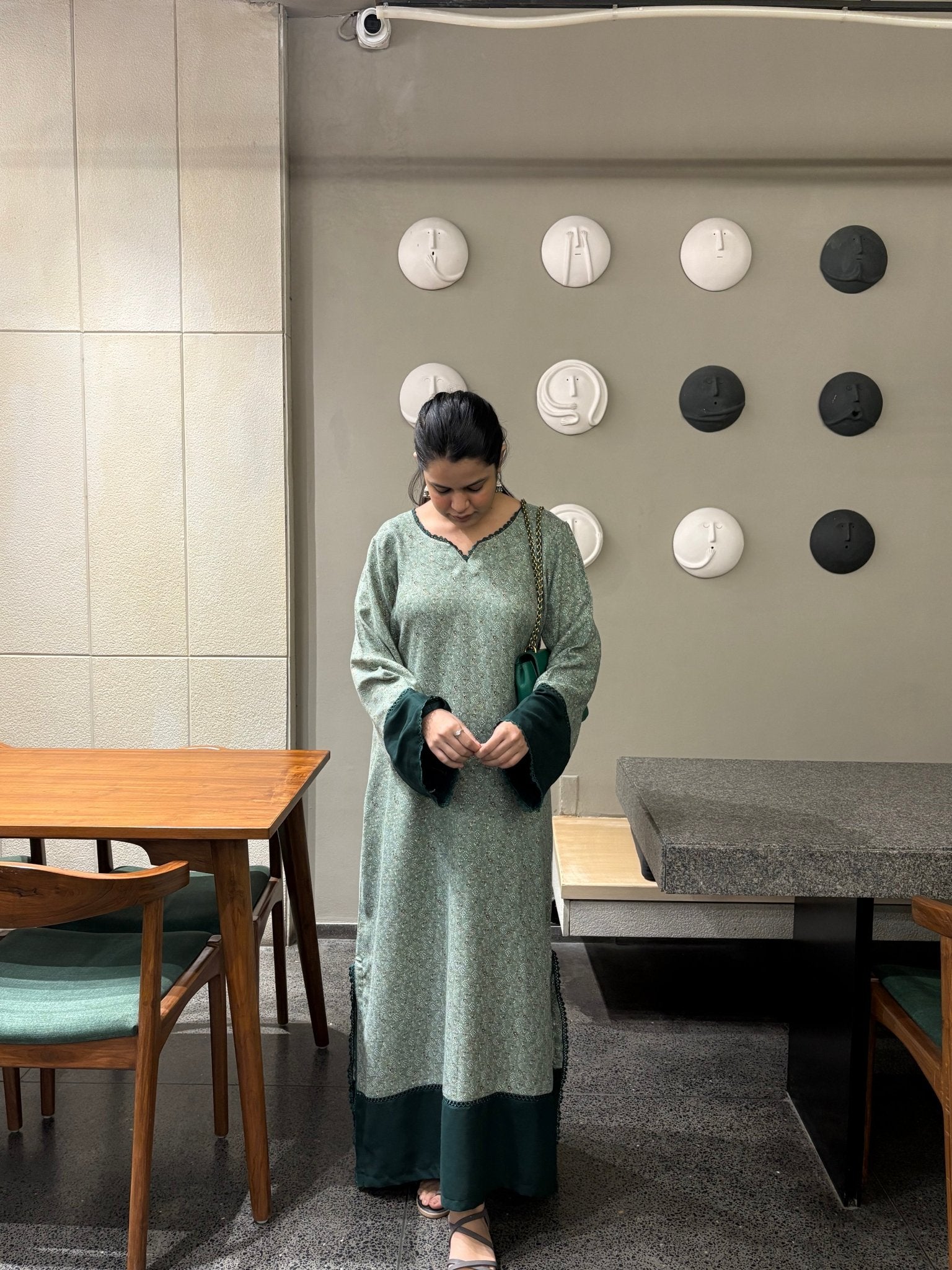 Hayat Green Kaftaan (Limited Edition) - The Khushnuma