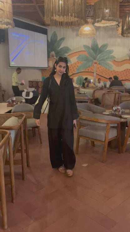 Haseena Black Farshi set